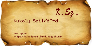 Kukoly Szilárd névjegykártya