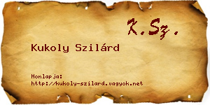 Kukoly Szilárd névjegykártya